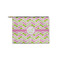 Pink & Green Geometric Zipper Pouch Small (Front)