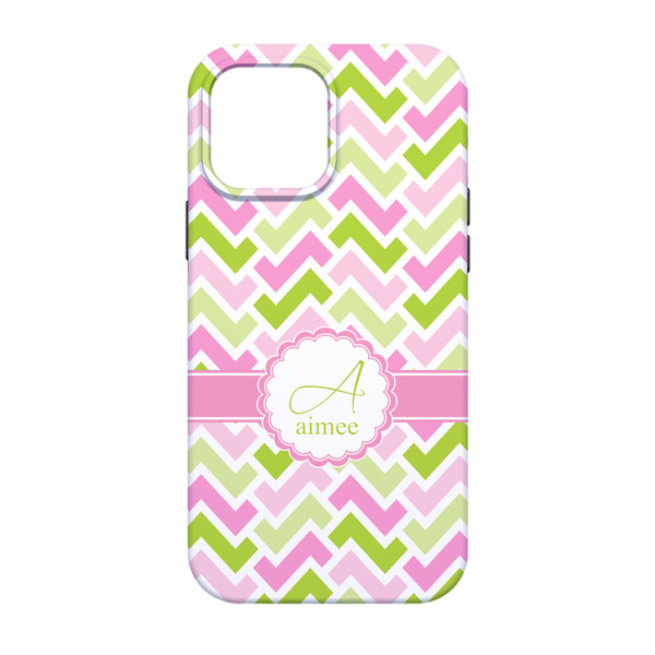 Pink & Green Geometric iPhone 13 Pro Tough Case - Back