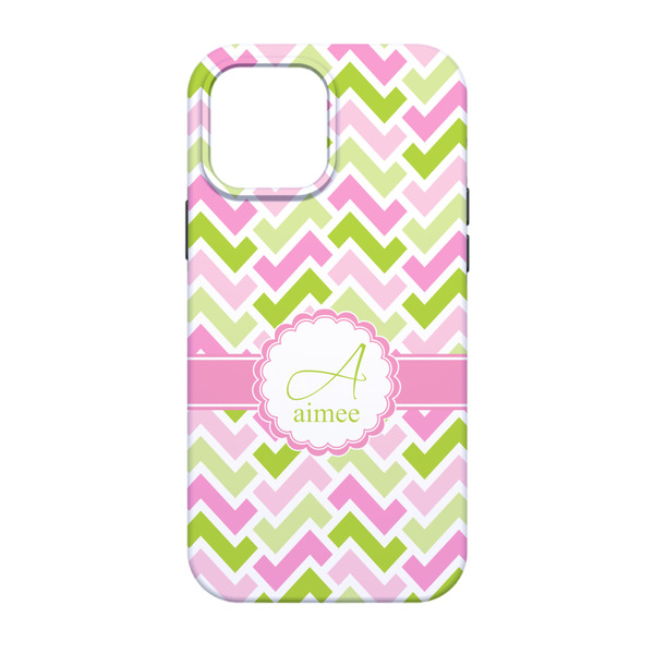 Pink & Green Geometric iPhone 13 Tough Case - Back