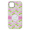 Pink & Green Geometric iPhone 14 Plus Tough Case - Back