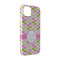 Pink & Green Geometric iPhone 14 Pro Case - Angle