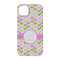 Pink & Green Geometric iPhone 14 Pro Case - Back
