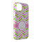 Pink & Green Geometric iPhone 14 Pro Max Case - Angle