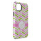 Pink & Green Geometric iPhone 14 Pro Max Tough Case - Angle