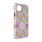 Pink & Green Geometric iPhone 14 Pro Tough Case - Angle