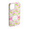 Pink & Green Geometric iPhone 15 Pro Case - Angle