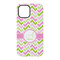 Pink & Green Geometric iPhone 15 Tough Case - Back