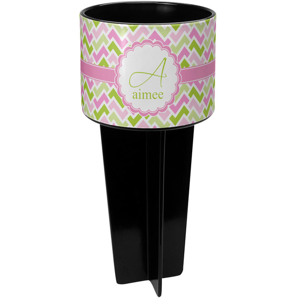 Pink & Green Geometric spiker_black_apvl