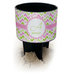Pink & Green Geometric Black Beach Spiker Drink Holder (Personalized)