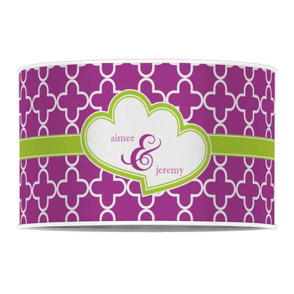 Clover 12" Drum Lampshade - FRONT (Poly Film)