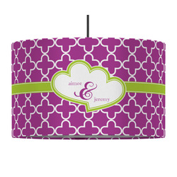 Clover 12" Drum Pendant Lamp - Fabric (Personalized)