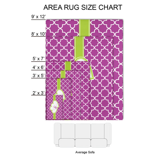 Clover 2'x3' Indoor Area Rugs - Size Chart