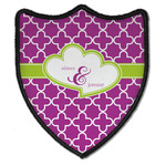 Clover Iron On Shield Patch B w/ Couple's Names
