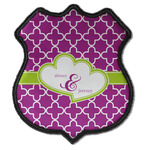 Clover Iron On Shield Patch C w/ Couple's Names