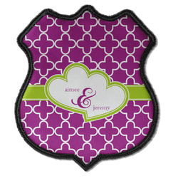 Clover Iron On Shield Patch C w/ Couple's Names