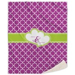 Clover Sherpa Throw Blanket (Personalized)