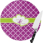 Clover Round Glass Cutting Board - Small (Personalized)