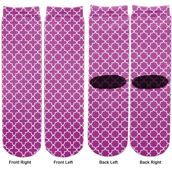 Clover Adult Crew Socks - Double Pair - Front and Back - Apvl