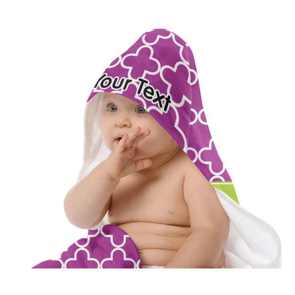 Clover Baby Hooded Towel on Child