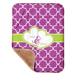 Clover Sherpa Baby Blanket - 30" x 40" w/ Couple's Names
