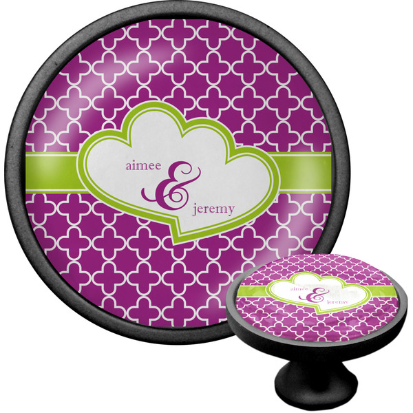 Custom Clover Cabinet Knob (Black) (Personalized)