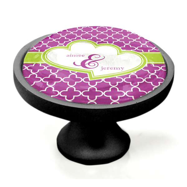 Clover Black Custom Cabinet Knob (Side)