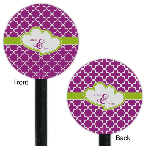 Clover Black Plastic 5.5" Stir Stick - Double Sided - Round - Front & Back