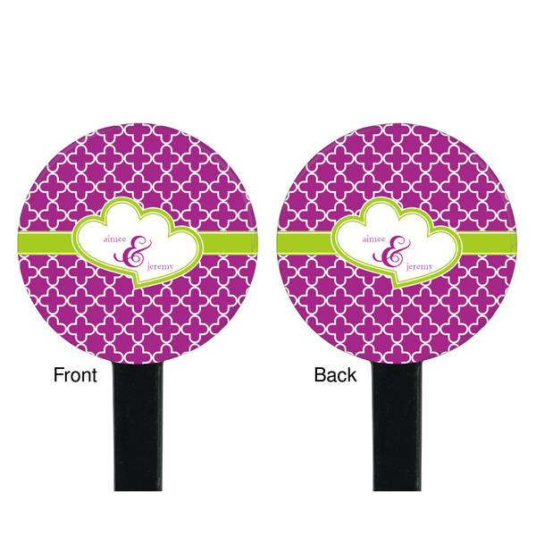Clover Black Plastic 7" Stir Stick - Double Sided - Round - Front & Back