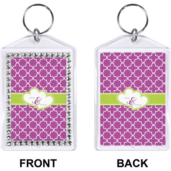 Clover Bling Keychain (Front + Back)