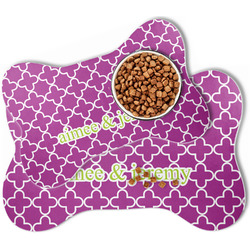 Clover Bone Shaped Dog Food Mat (Personalized)