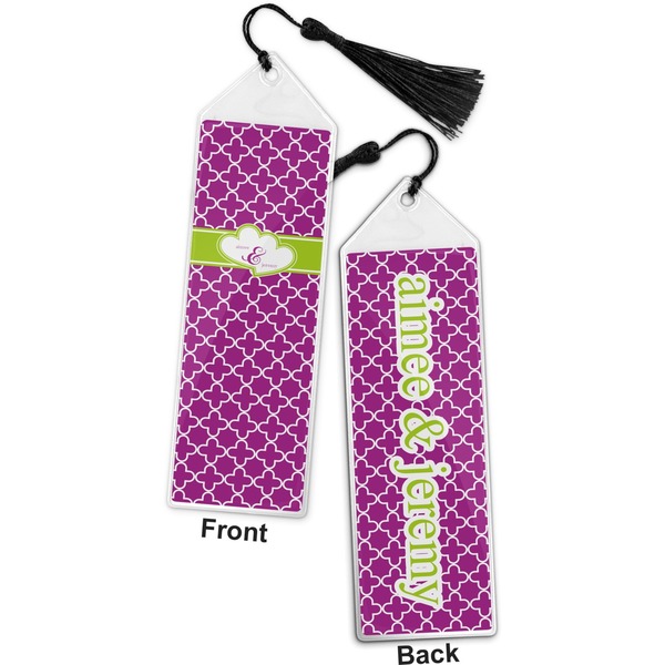 Clover Bookmark with tassel - Front and Back