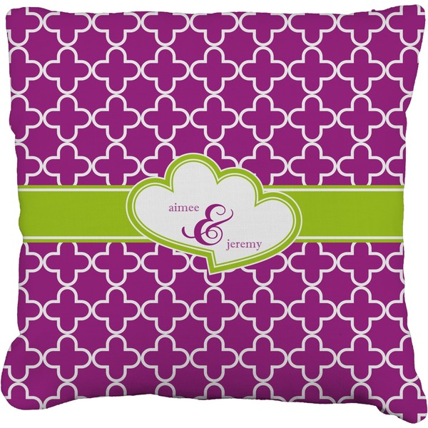 Custom Clover Faux-Linen Throw Pillow 16" (Personalized)