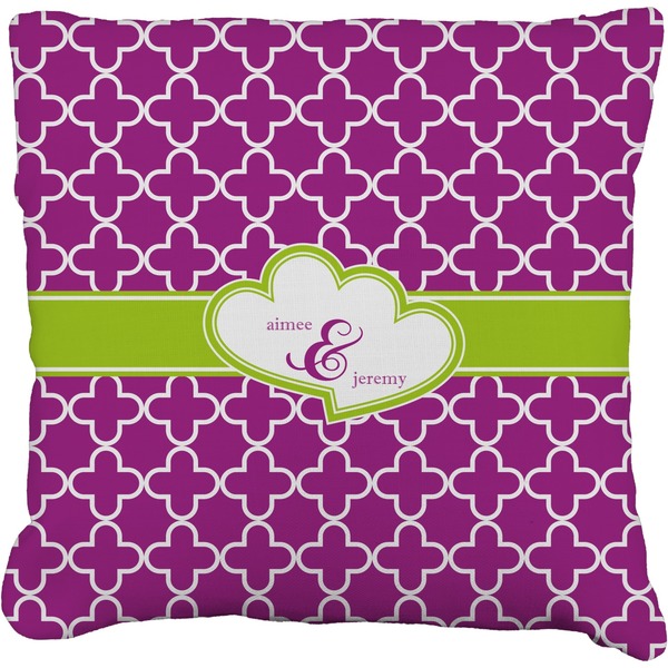 Custom Clover Faux-Linen Throw Pillow 26" (Personalized)