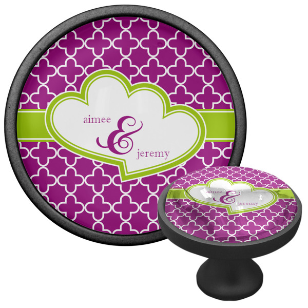 Clover Cabinet Knob - Black - Multi Angle