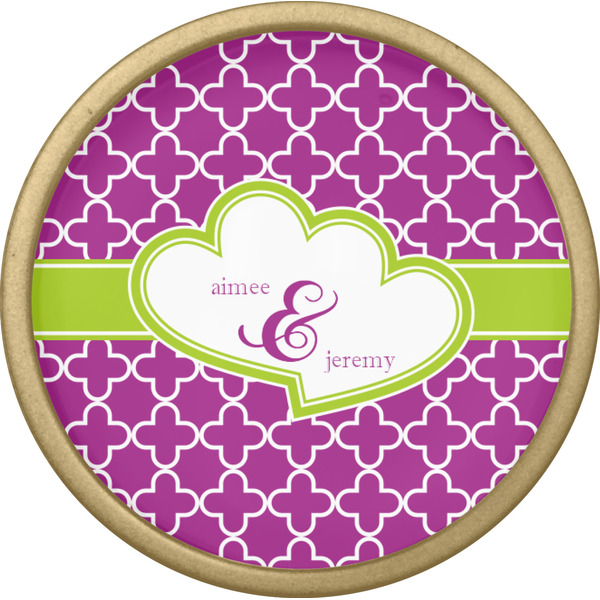 Clover Cabinet Knob - Gold - Front