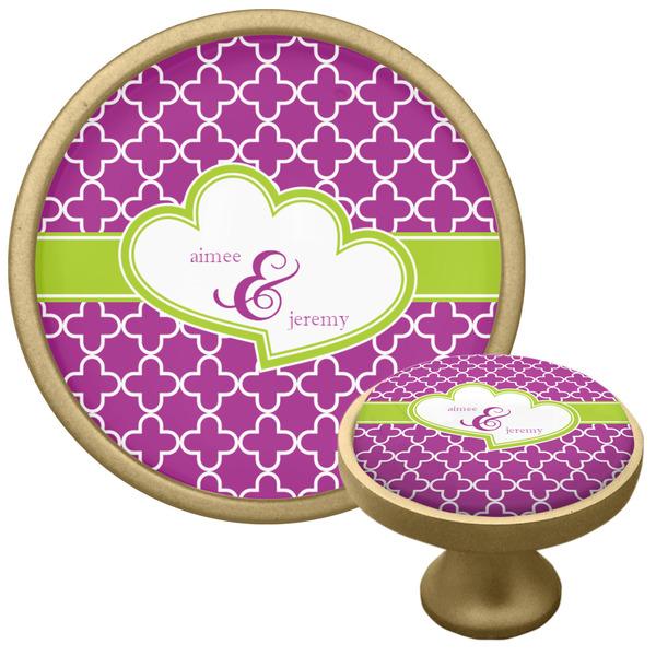 Clover Cabinet Knob - Gold - Multi Angle