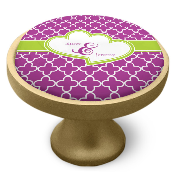 Clover Cabinet Knob - Gold - Side