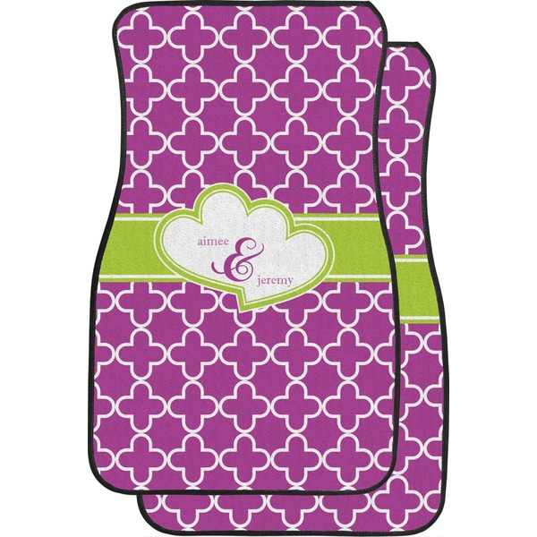 Custom Clover Car Floor Mats (Front Seat) (Personalized)