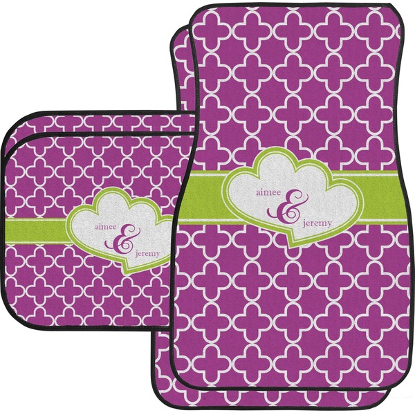 Custom Clover Car Floor Mats Set - 2 Front & 2 Back (Personalized)
