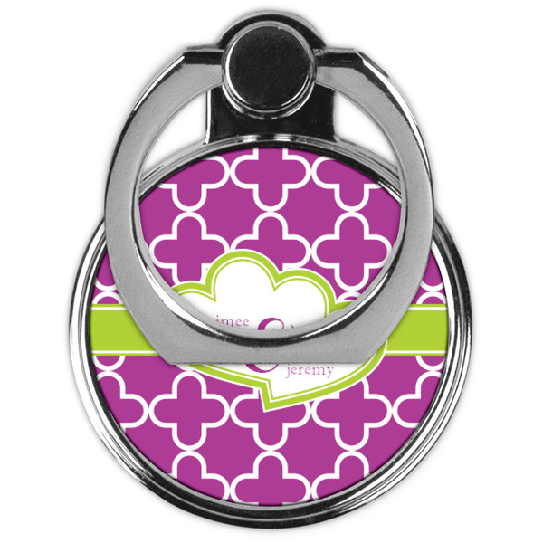 Clover Cell Phone Ring Stand & Holder - Front (Collapsed)