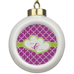 Clover Ceramic Ball Ornament (Personalized)