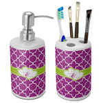 Clover Ceramic Bathroom Accessories Set (Personalized)