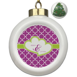 Clover Ceramic Ball Ornament - Christmas Tree (Personalized)