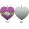 Clover Ceramic Flat Ornament - Heart Front & Back (APPROVAL)