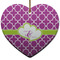 Clover Ceramic Flat Ornament - Heart (Front)