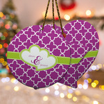 Clover Ceramic Ornament w/ Couple's Names