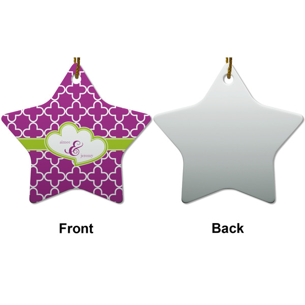 Clover Ceramic Flat Ornament - Star Front & Back (APPROVAL)