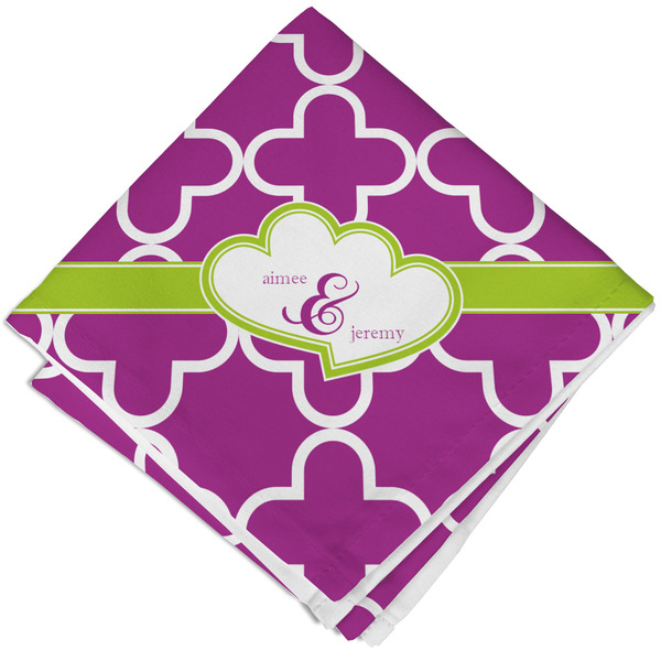 Custom Clover Cloth Napkin w/ Couple's Names