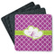 Clover Square Rubber Backed Coasters - Set of 4 (Personalized)