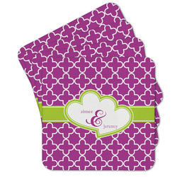 Clover Cork Coaster - Set of 4 w/ Couple's Names